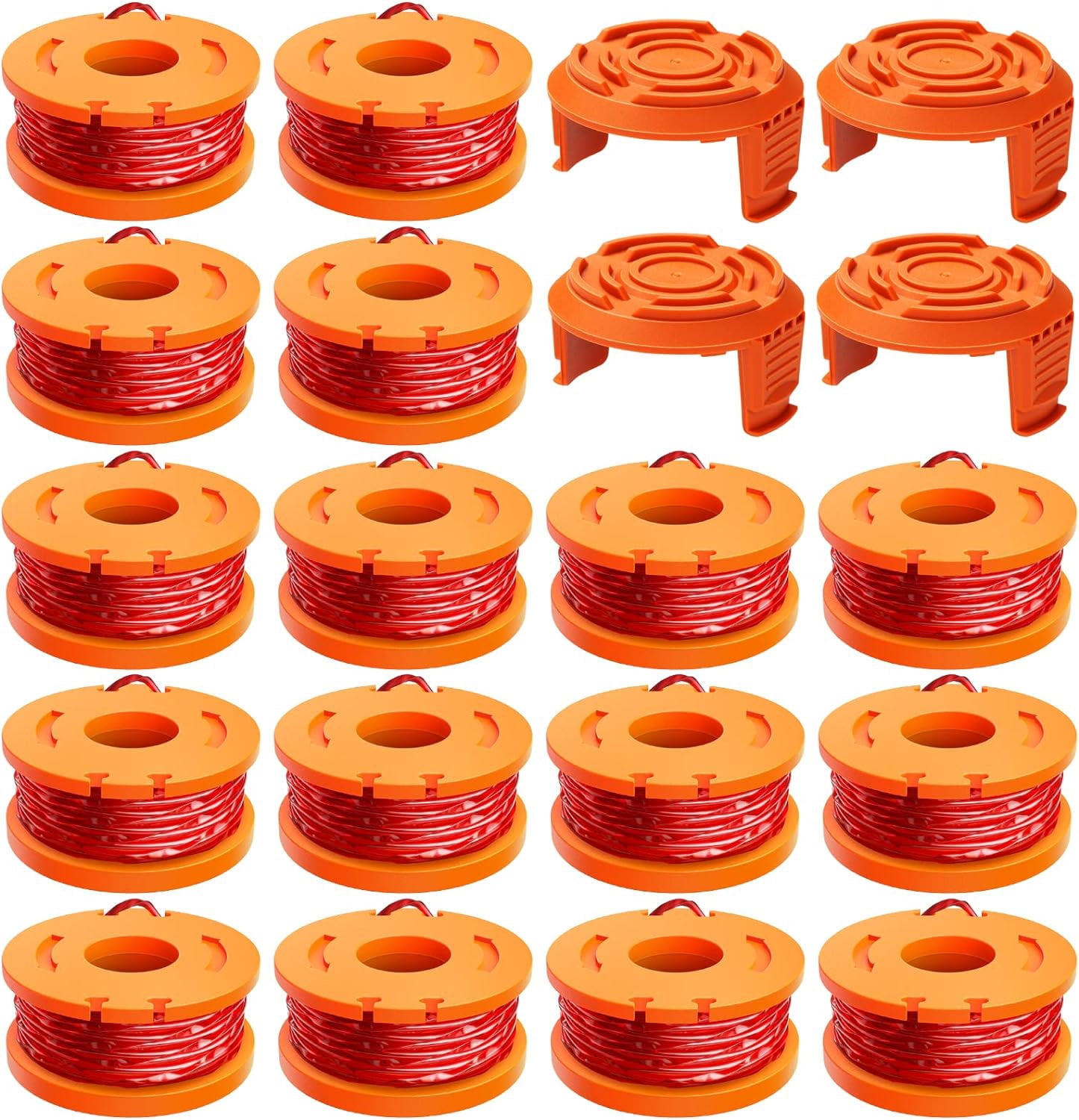 String Refills 16Pcs WA0010 Weed Eater Line and 4 Cap, 10 ft/0.065 inch Trimmer String ...