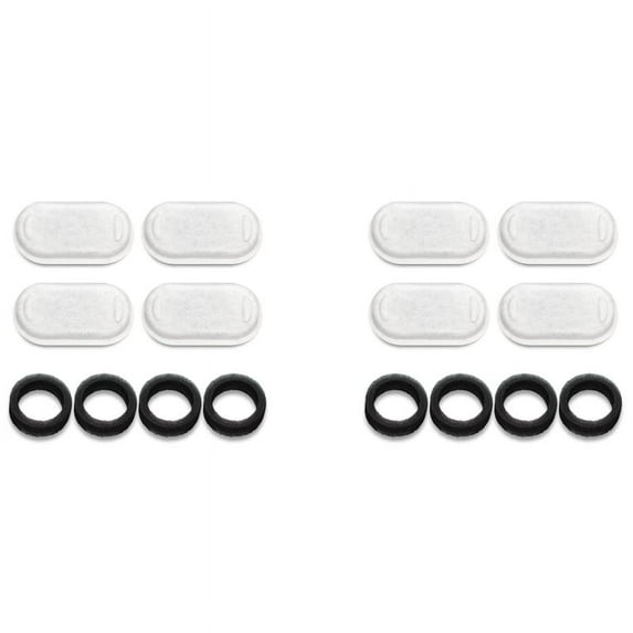 16Pcs Cat Water Fountain Filters Dog Filter Replacement for 67Oz/2L Pet Stainless Steel