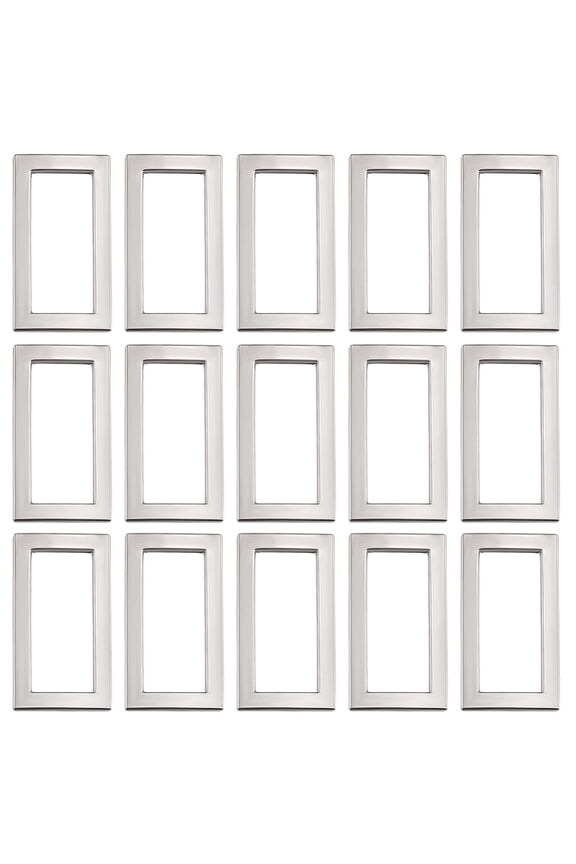 16Pcs Zinc Alloy Buckles Rectangle Platinum 36.5x17.5x2mm DIY