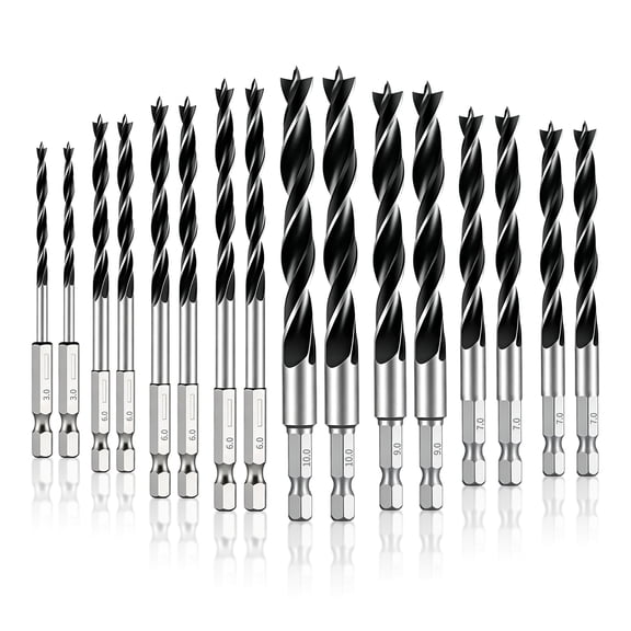 BIHOO 16PcsTwist Drill Bit Set, Carbon Steel Drill Size from 3-10mm for Metalworking, Woodworking, Plastic Hole Drilling.