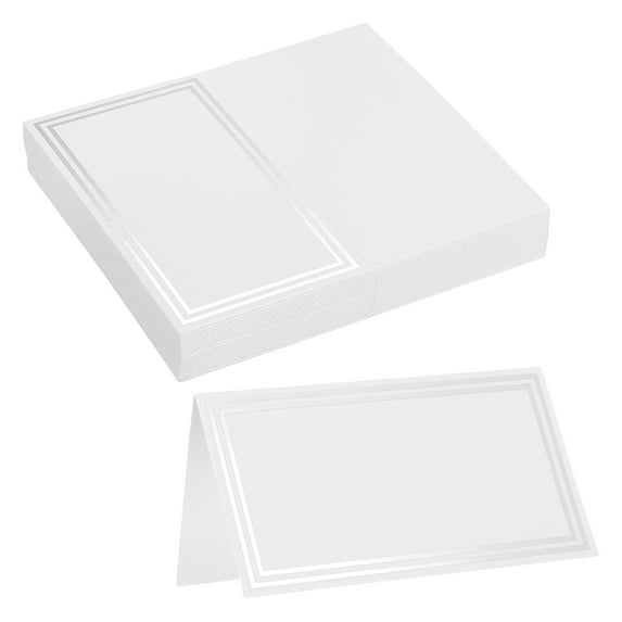 16Pcsd Table Signs, Place Cards with Double Silver Border for Table at Restaurant,Wedding,Business,Christmas Party