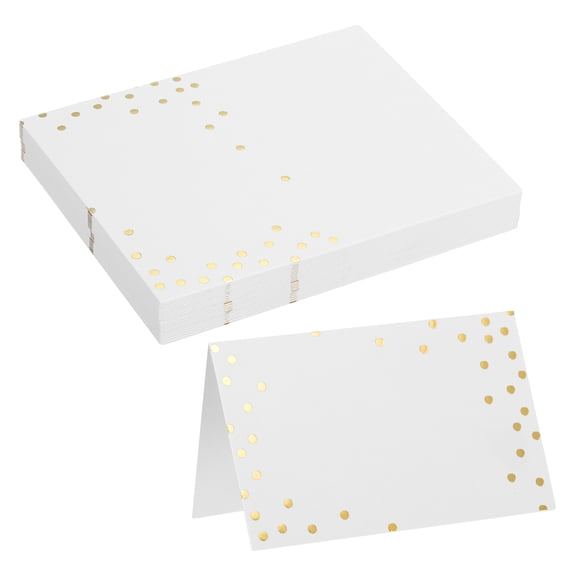 16Pcsd Table Signs, Place Cards with Golden Dots for Table at Restaurant,Wedding,Business,Christmas Party,Seating