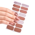 thumbnail image 1 of 16Pieces Semi Cure Nail Strips, Nail Sticker Long Lasting Nail Wraps, 1 of 11