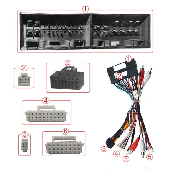 16Pin Audio Player Power Wiring Harness For Hyundai IX35 Sonata 8 Santafe Kia K3