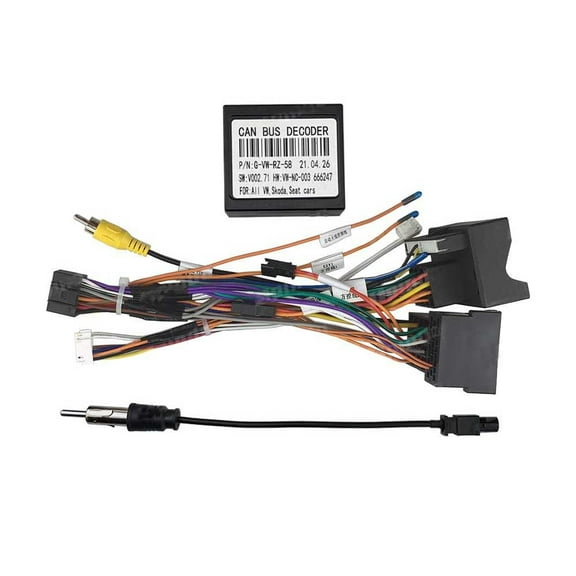 16Pin Car Radio Stereo Power Harness Cable W/Can Bus for VW Jetta/CC/Polo/Passat/Golf Skoda