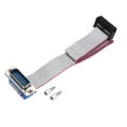 thumbnail image 1 of 16Pin Flat Ribbon Cable Gray DB15 Male to FC-16P 2.54mm Pitch 20cm Length DB Serial Port Cable for Computer, LED Display, DVD with 2 Screws, 1 of 7