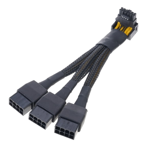 16Pin GPU Cable to 3X8Pin Pcie5.0 Cord 3x8pin 8PIN to 16Pin 12VHPWR 90Right Graphics Card Power Supply Cord