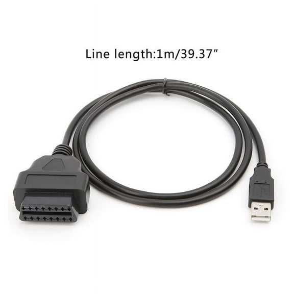 16Pin OBD2 To USB Port Charger Adapter Cable Connector Diagnostic Tool