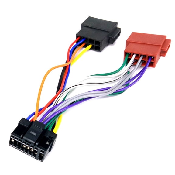 16Pin Radio Wiring Harness Adapter For Alpine Car Stereo - Direct Fit Iso Connection, Black Abs Material, Easy Installation