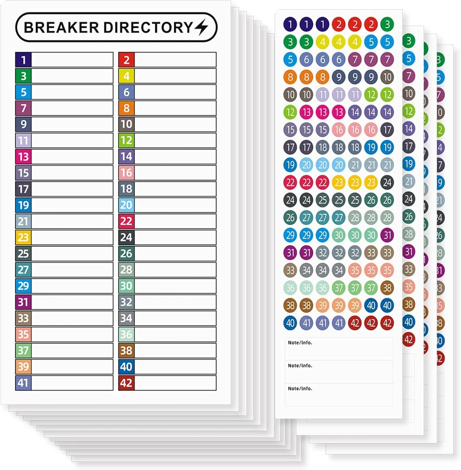 Power Rack Sticker Numbers 16Sheets Breaker Panel Labels Electrical Box Sticker Numbers Catalog ...