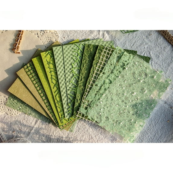 BB Hapeayou Scrapbook Paper Mesh Fabric Assorted Set 16sheets Textured Paper 3.94×5.52in