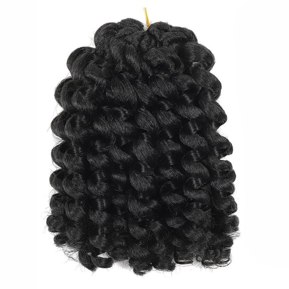 16Strands Curls African Twisted Braid Synthetic Hair Wigs Natural Curly Hairpiece Comfortable Hair Extension For Daily Use