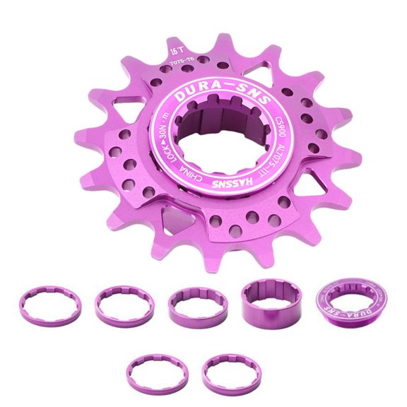 16T 18T Bicycles Single Speed Flywheels, Aluminum Alloy Single Speed Conversion Kits for Mountain Bikes and Road Bikes