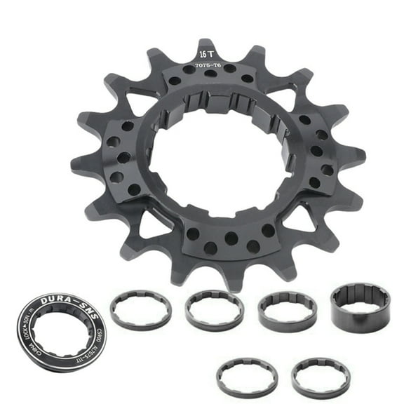16T 18T Single Speed Cogs Conversion Kits for Multiple Speed Bikes, Single Speed Cassette with Spacer and Locking Rings