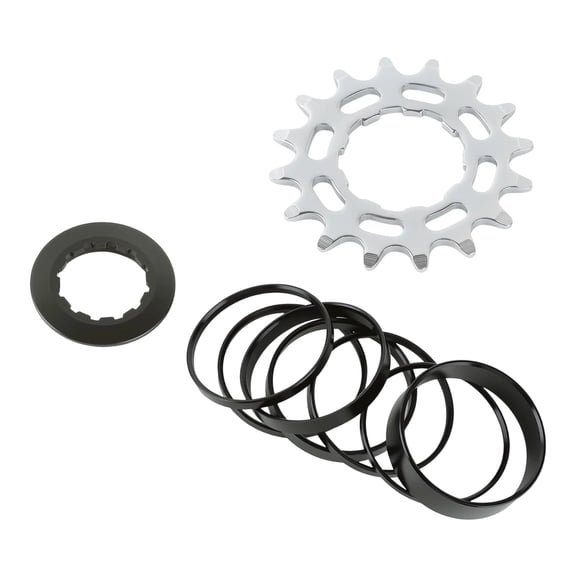16T 18T Single Speed Cogs Conversion Set for Multiple Speeds Bikes, Single Speed Cassettes with Spacer and Locking Rings