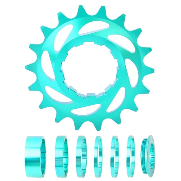 16T 18T Single Speed Cogs Conversion Set for Multiple Speeds Bikes, Single Speed Cassettes with Spacer and Locking Rings