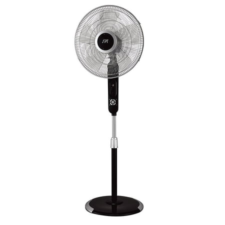 16T07: 16" Stand Fan with Touch-Stop Sensor, Black
