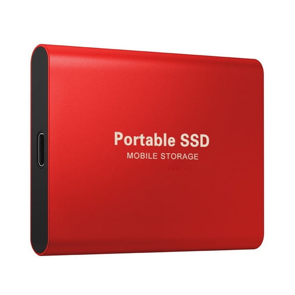 16TB Portable External SSD USB 3.1 Hard Drive – Metallic Enclosure, OTG-Compatible for Laptop, Phone, Tablet & Gaming Console.Red