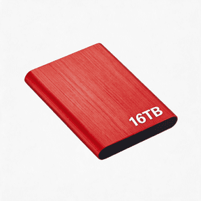 16TB Portable External USB 3.0 Hard Drive, Slim Memory Expansion Device for Storage and Backup, Compatible with PC and Laptop Computers,Red