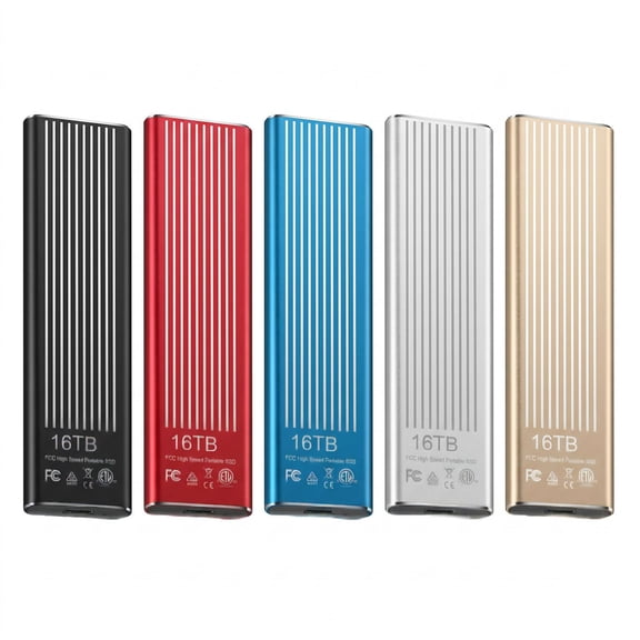 16TB Portable External USB 3.0 Hard Drive, Slim Memory Expansion Device for Storage and Backup, Compatible with PC and Laptop Computers