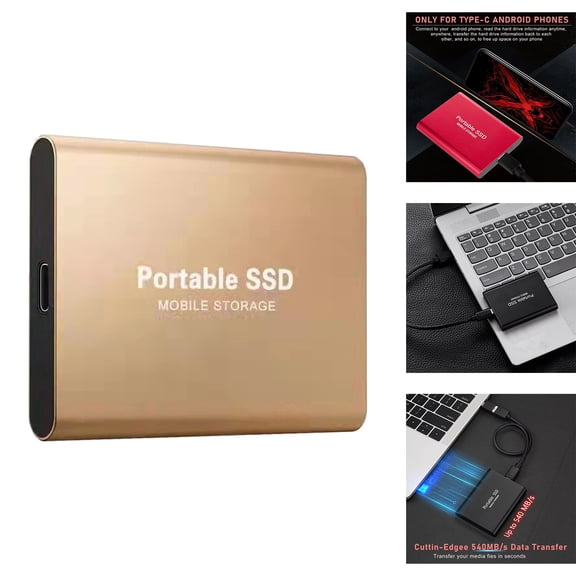 16TB Portable External USB 3.1 Hard Drive, Slim Memory Expansion Device for Storage and Backup, Compatible with PC, Laptop Computers and Phones