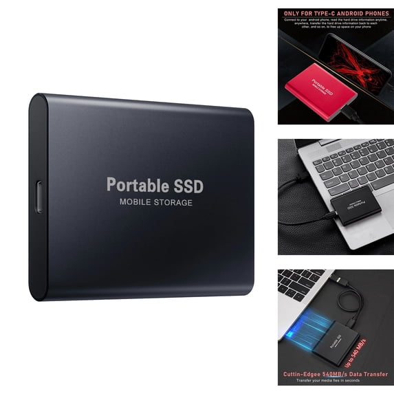 16TB Portable External USB 3.1 Hard Drive, Slim Memory Expansion Device for Storage and Backup, Compatible with PC, Laptop Computers and Phones