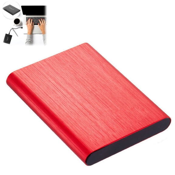 16TB Portable Mobile External USB Hard Drive, Slim Hard Disk Memory Expansion USB 3.0, Storage Backup for Laptop Computers (Red)