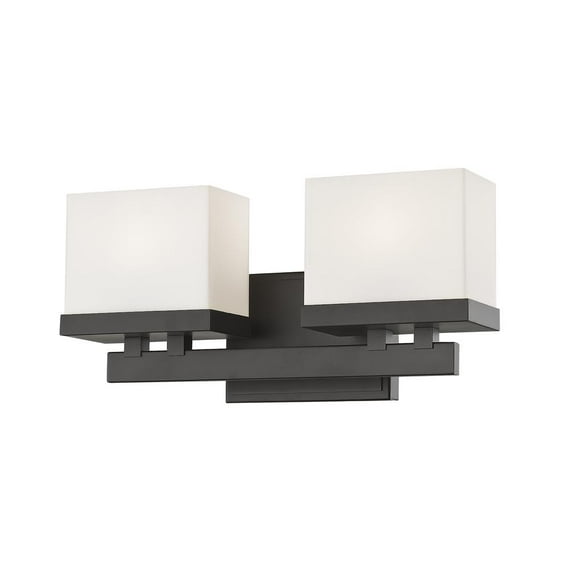 16W 2 Led Bath Vanity In Fusion Style 14 Inches Wide By 6.75 Inches High Z-Lite 1919-2V-Brz-Led