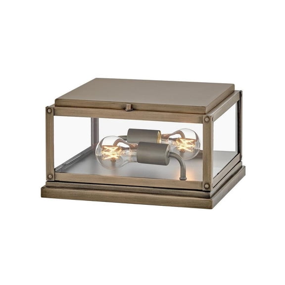 16W 2 Led Small Outdoor Pier Mount-7.5 inches Tall and 12 inches Wide-Burnished Bronze Finish Bailey Street Home 81-Bel-5145669