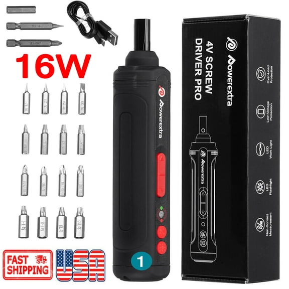 16W Electric Cordless Screwdriver Li-ion, 2000mAh, 260 RPM