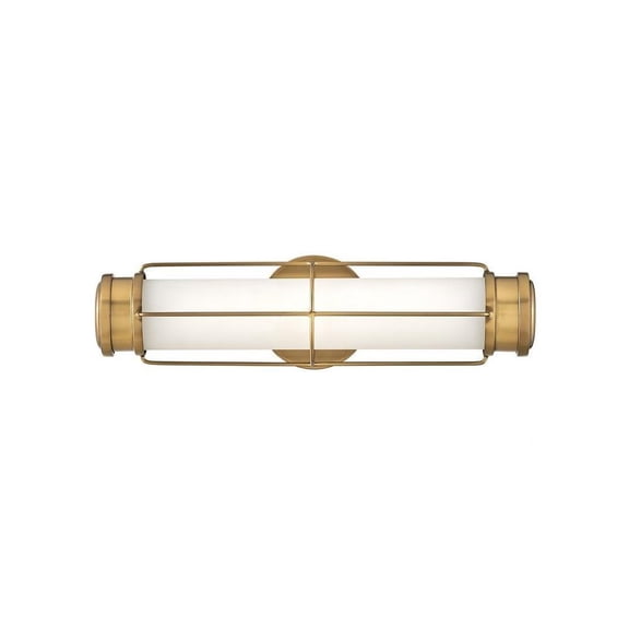 16W Led Small Bathroom Light Fixture in Transitional and Coastal Style-4.5 inches Tall and 17 inches Wide-Heritage Brass Finish Bailey Street Home