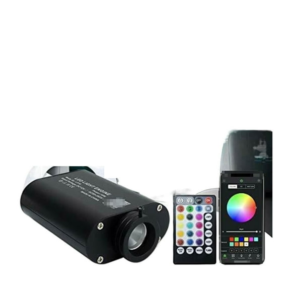 16W RGB Car Roof Star Lights LED Fiber Optic Star Sky Ceiling Kit Light 150/200/300pcs 0.75MM 2M With APP Bluetooth Controller ,Safe to Use