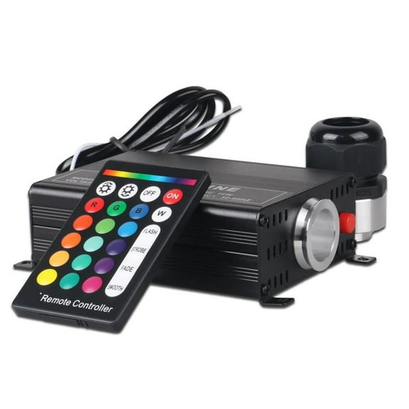 16W RGB Fibre Optic Lighting With 24 Key Remote Controller Light Generator Optic Fiber Lights Engine ,Easy to Install