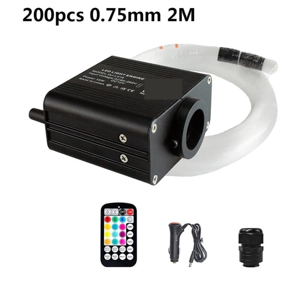 16W Twinkle RGBW Fiber Optic Star Ceiling Lights Kit Smart APP Sound Control LED Engine For Car Starry Sky Fiber Optic Lights ,Romantic Atmosphere