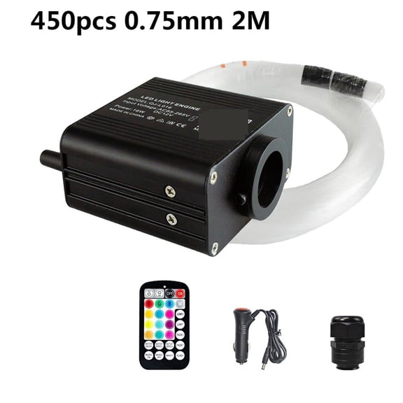 16W Twinkle RGBW Fiber Optic Star Ceiling Lights Kit Smart APP Sound Control LED Engine For Car Starry Sky Fiber Optic Lights ,Safe to Use