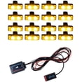 thumbnail image 1 of 16X Amber 2-LED Strobe Lights + Flashing Control Box + Pattern + Mode Indicate Switch Car Truck 12V, 1 of 8