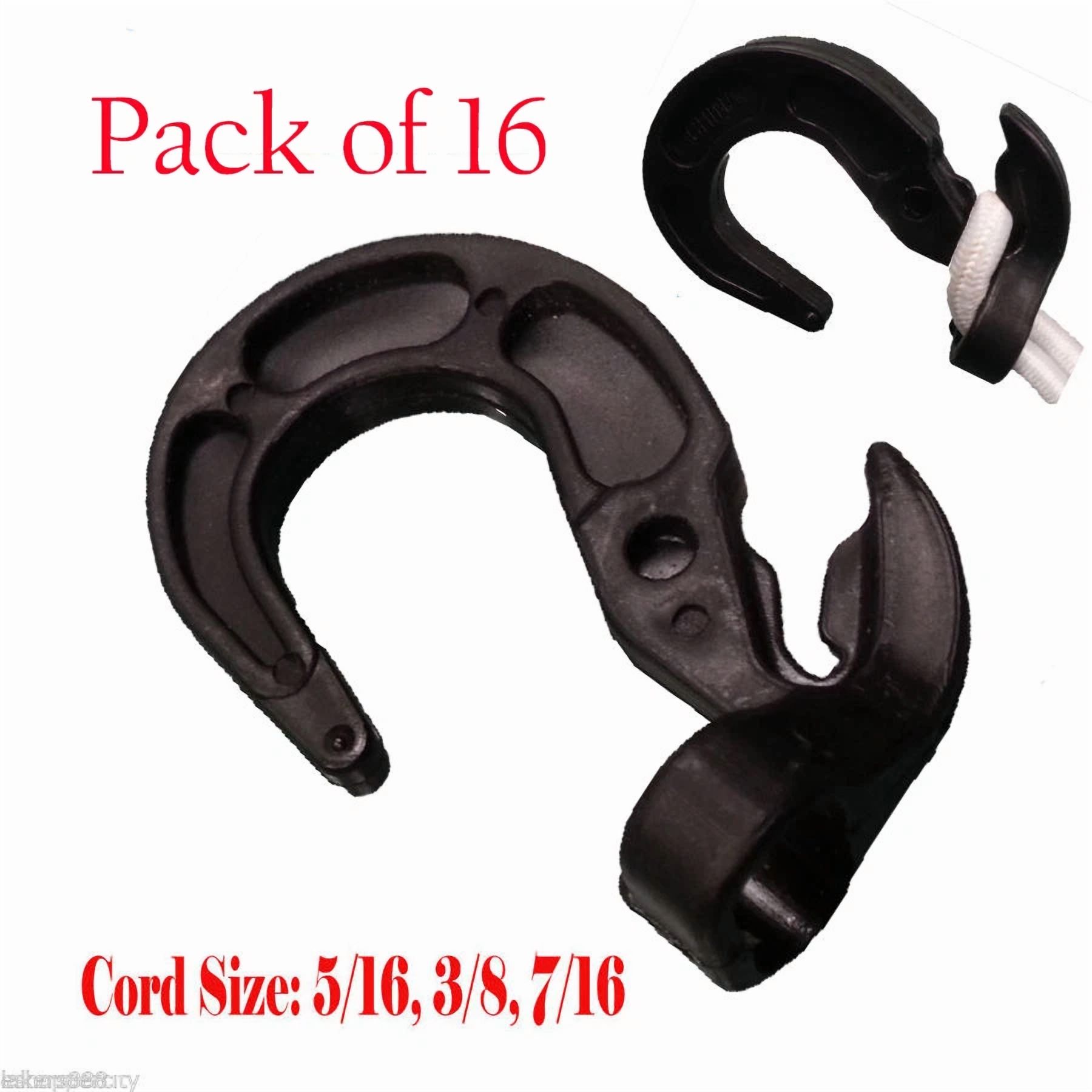 16X Bungee Cord Hooks Bungie Shock Cord Hook Tarp Straps Tarp 3/16 7/16 1/4 Diy