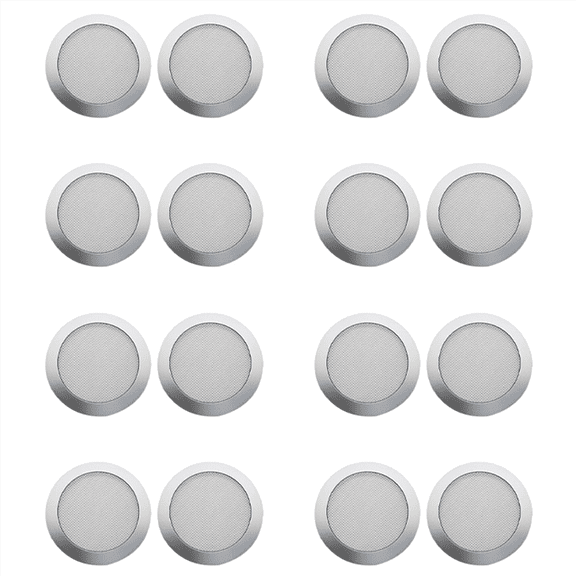 16X Ceiling Speaker Grille, 4-Inch Ceiling Embedded Audio Speaker Grille(Silver),16 x Speaker horn grille,silver