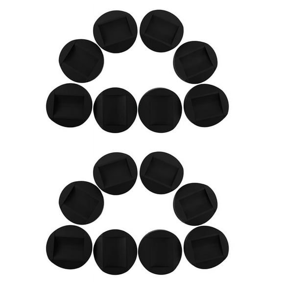 16X Furniture Cups-Bed Stopper,Rubber Furniture Coasters Cups for All Floors & Wheels of Furniture,Sofas,Beds,Chairs,16 x floor non-slip pads,black