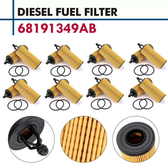 16X Oil Filter 68191349AB For Chrysler Jeep Dodge RAM 3.2L 3.6L V6 MO-349