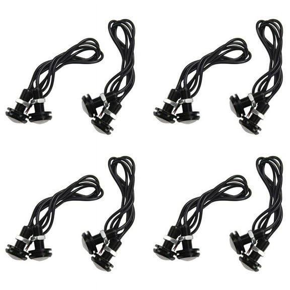 16X Submersible LED Boat Light Ip68 Waterproof Underwater Marine Dock Fishing Night Light 12V Outdoor LED Spotlight,16* LED boat lights (4 nuts + line length 40cm),black