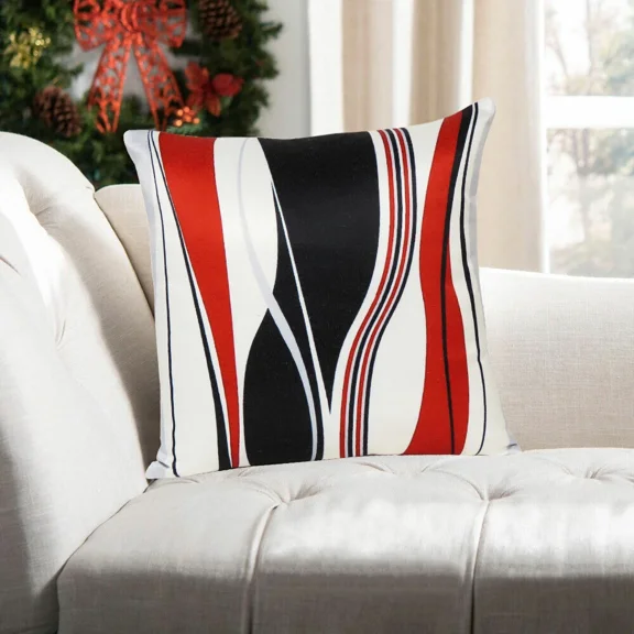 16X16 Pillow Case Patio Chair Cushion Cover Vector Wave Home Room Decor Pillows