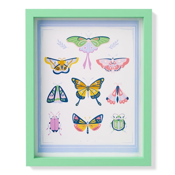 Mainstays Kids 16" x 20" Butterfly Framed Wall Art