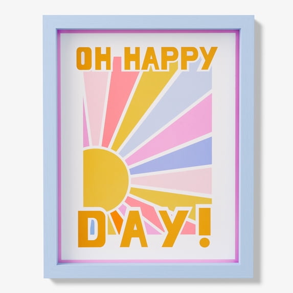 Mainstays Kids 16" x 20" Oh Happy Day Framed Wall Art