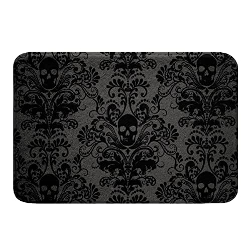 16X24 InchAdults Black Damask Outdoor Rug Antique Victorian Baroque ...