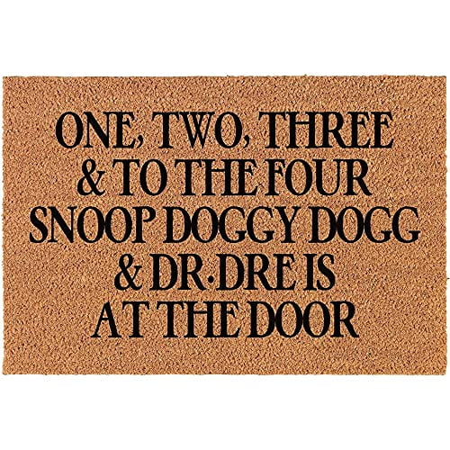 16X24 InchFunny Coir Doormat One Two Three and to The Four Dogg is at