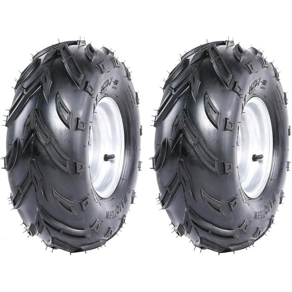 16X8-7 ATV Tire and Rim Tubeless | Front or Rear Tires with Rims for Go Kart UTV Quad Bike Buggy Utility Vehicles