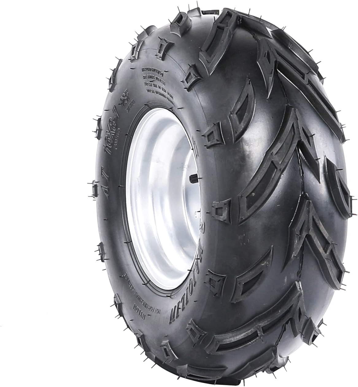 16X8-7 Tires Wheels and Rim Tubeless with Rims for ATV Go Kart UTV Quad ...