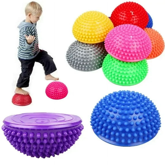 16cm/7cm Yoga Ball PVC Inflatable Massage Point Half Fit Balance Trainer Stabilizer GYM Pilates Fitness Balancing