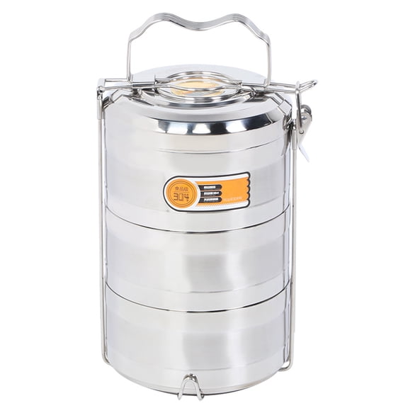 16cm Compact & Leak-Proof, Insulated Food Container for On-the-Go Triple Layer Stainless Steel Thermal Lunch Box